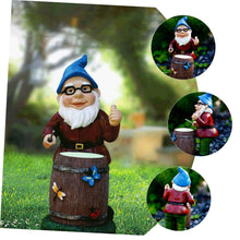 Load image into Gallery viewer, Uonlytech Resin Beard Gnome Statue Charming Decorative Gnome Figurine for Garden Lawn and Indoor Use Home Supply for Unique Tabletop Ornament and