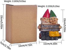 Load image into Gallery viewer, Abbcoert Gnomes Garden Decorations Grow Old with Me Whimsical Mr and Mrs Gnome Hobbit Couple Sitting On Garden Log Statue Indoor Outdoor Garden Statuesfor Patio Garden Lawn Home Decor
