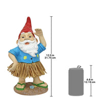 Load image into Gallery viewer, Design Toscano Garden Gnome Statue - Hawaiian Hank Grass Skirt Gnome - Outdoor Garden Gnomes - Funny Lawn Gnome Statues