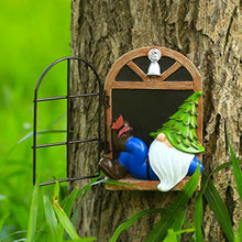 Load image into Gallery viewer, vomiceak Whimsical Fairy Garden Gnome Statue, Tree Faces Decor Outdoor -5.9 Inch, Funny Garden Tree Decoration,Ideal Patio Yard Lawn Porch Decoration