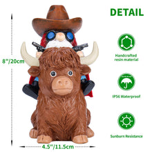 Load image into Gallery viewer, mopha Garden Gnomes Statues Decor - Highland Cowboy Outdoor Decorations,Gifts for Women Mom,Outside Christmas Decorations for Yard Patio Lawn Front Porch
