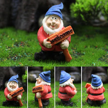 Load image into Gallery viewer, Mini Gnomes Set of 7 - Fairy Garden Accessories, Tiny Gnome Figurines for Miniature Fairy Garden Decor, Plant Pot Decorations