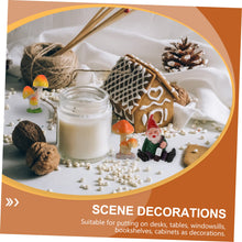 Load image into Gallery viewer, 2 Pcs Dwarf Ornaments Scandinavian Gnome Figurine Gnome Sculpture Garden Gnomes Statues Novelty Gnome Nativity Craft Naughty Garden Gnome Standing Gnome Figure Tom Resin Miniature