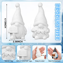 Load image into Gallery viewer, Seenelling 2 Pack Winter Gnomes Ready to Paint Your Own Gnome Statues 4'' DIY Winter Unpainted Ceramics Figurines Kit Blank Paintable Ceramics for Art Crafts Winter Christmas Decor