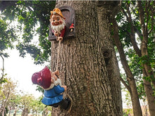 Load image into Gallery viewer, LYQTloml Climbing Gnomes Tree Decor - Cute Gnome Garden Statue Art Resin Dwarf Sculpture for Yard Outdoor Decoration Ornaments