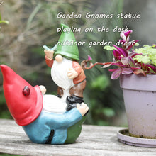 Load image into Gallery viewer, Ovewios Garden Gnomes Statues Outdoor, Funny Gnomes Figurine Playing Together Garden Sculpture& Statues Resin Ornament for Outdoor Patio Yard Lawn Porch Decor