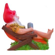 Load image into Gallery viewer, RAKSO Beer Garden Gnome, 14", Large UV Resistant Lawn Ornament