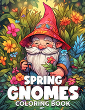 Load image into Gallery viewer, Spring Gnomes Coloring Book: Playful Spring Gnomes in Stunning Settings Illustrations for Teens Adults Creativity & Gnome Magic