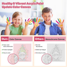 Load image into Gallery viewer, GHHKUD Christmas Gnomes Paint by Numbers Kits for Adults Beginners Kids, 4 Pack Cartoon Painting by Numbers Canvas Kit for Children, Colourful Paint by Numbers with Wooden Framed Canvas, 8x8inch