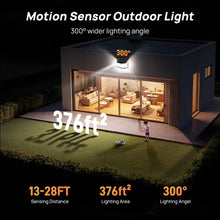 Load image into Gallery viewer, TECKNET Solar Lights Outdoor Garden, 248 LED Motion Sensor Lights, 3 Lighting Modes Outdoor Wall Lights, 300° Wide Angle, IP66 Waterproof, Solar Wall Lights for Yard Garage Garden Fence Door (4 Pack)