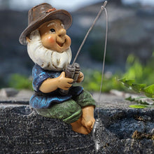 Load image into Gallery viewer, Gatphy Garden Gnome Statues, Fishing Gnomes Garden Ornaments Dwarf Statue Funny Resin Gnome Figurine Dwarf Sculpture Outdoor Decorations Statue for Indoor Outdoor Patio Decor (Fishing Gnomes)