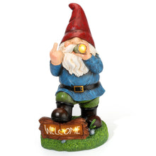 Load image into Gallery viewer, Resin Gnomes Garden Decor, 13.5" Tall Solar Large Inappropriate Funny Gifts Gnome Outdoor Statues for Yard, Patio, Lawn, Outside Naughty Gnome Garden Decorations Gift for Men Women