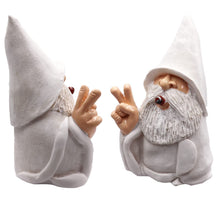 Load image into Gallery viewer, Tirifer Garden Gnome Wizard 3D Dwarves, Polyresin Outdoor Sculpture Victory Gesture Statue Figurine Art Decoration for Lawn Yard Balcony Porch Patio