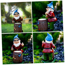 Load image into Gallery viewer, Uonlytech Resin Beard Gnome Statue Charming Decorative Gnome Figurine for Garden Lawn and Indoor Use Home Supply for Unique Tabletop Ornament and
