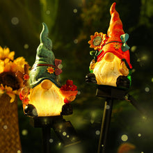 Load image into Gallery viewer, Rossesay - Set of 2 Solar Gnome Lights, Outdoor Pathway Decor, Decorative Stakes for Garden, Home, LED Landscape Lighting for Lawn, Walkway, Yard,