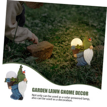 Load image into Gallery viewer, Toyvian 1Pc Creative Gnome Decorative Resin Craft Light Unique Dwarf Garden Ornament for Outdoor Decor Solar Powered Lawn Lamp for Pathways and Gardens Adds Warmth and Charm