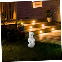 Load image into Gallery viewer, Happyyami Garden Decoration Resin Statue Solar-powered Garden Sculpture Outdoor Décorative Lighting Outdoor Ornament