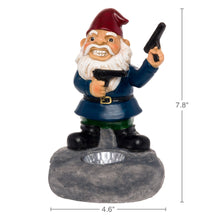 Load image into Gallery viewer, GreenLighting Solar Outdoor Second Amendment Lawn Gnome - Light Up Garden Statue by