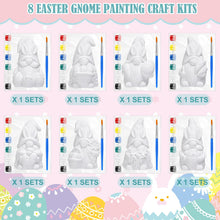 Load image into Gallery viewer, Foilswirl 8 Pcs Gnome Ceramics to Paint Ready to Paint Your Own Ceramic Gnome Statues DIY Unpainted Ceramics Paintable Figurines Kit Crafts with Brush Palette
