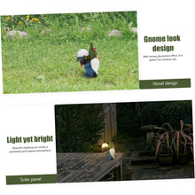 Load image into Gallery viewer, Toyvian 1Pc Creative Gnome Decorative Resin Craft Light Unique Dwarf Garden Ornament for Outdoor Decor Solar Powered Lawn Lamp for Pathways and Gardens Adds Warmth and Charm