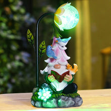 Load image into Gallery viewer, Garden Gnome Solar Light Resin Solar Powered Gnome Garden Ornament Light up Garden Gonk LED Garden Light for Yard Decor Style2 Spring Gardening Tool
