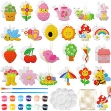 Load image into Gallery viewer, Seenelling 24 Sets Ceramics to Paint Kids Arts and Crafts Painting Kit Unpainted Plaster Statues Paint Your Own Ceramics DIY Paintable Plaster Figurines for Boys Girls Party Decor (Classic)