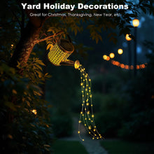 Load image into Gallery viewer, twoonto Solar Lights Garden Lamps, LED Watering Can Lights Star Shower Art Light with Bracket, Starry Fairy Night Light Decoration for Garden Patio Yard Flowerbed Parties Outdoor Pathway