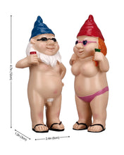Load image into Gallery viewer, BBdis 2 PCS Garden Gnomes, 4.7 Inch Naughty Garden Gnome Funny Gnomes Statue for Home Indoor or Outdoor Lawn Gnome Decorations Housewarming Halloween