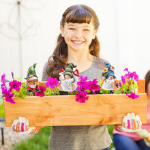 Load image into Gallery viewer, Chonsun Garden Gnomes Stakes 3 Inch Plant Decorations for Pots Outdoor Statues Indoor 3 Pack Large Garden Gnomes Decorations for Home