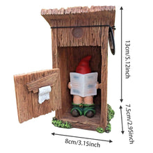 Load image into Gallery viewer, Funny Gnomes Statue, Outdoor Garden Gnomes Inappropriate Naughty Resin Gnome Statue Reading Newspaper in Toilet Funny Gnome Desk Ornaments for Indoor Outdoor Lawn Yard Decor