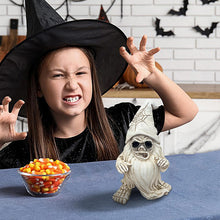 Load image into Gallery viewer, Vriusi Skeleton Gnome Decor, Skull Dwarf Sculptures, Resin Skeleton Gnomes, Retro Skeleton Gnomes, Skull Dwarf Figurines, Horror Halloween Ornaments, Garden Skeleton Gnomes, Halloween Garden Decor, Sk