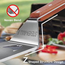 Load image into Gallery viewer, 7 in 1 Multifunction BBQ Tool - Outdoor Grill Spatula, Stainless Steel, Wooden Handle - Best BBQ Gifts for Men
