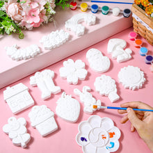 Load image into Gallery viewer, Seenelling 24 Sets Ceramics to Paint Kids Arts and Crafts Painting Kit Unpainted Plaster Statues Paint Your Own Ceramics DIY Paintable Plaster Figurines for Boys Girls Party Decor (Classic)