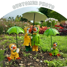 Load image into Gallery viewer, Garden Mile Standing Duck Ornaments For The Home With Detachable Umbrella Outdoor Garden Resin Ducks Couple Figurine Statues Outdoor Resin Patio Decor Weatherproof Duck Figures