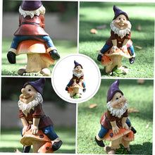 Load image into Gallery viewer, SUPVOX 1Pc Outdoor Garden Resin Dwarf Statue Decorative Gnome Figurine for Home and Patio Durable Design for Garden Ornamentation for Family