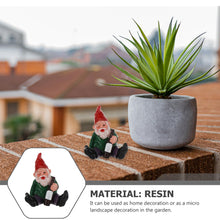 Load image into Gallery viewer, Happyyami 1pc Dwarf Ornaments Gnome Garden Accessories Funny Garden Figurine Mini Gnome Collectible Lawn Statues Miniture Decoration Out Door Decor Doll Artwork Lovely Gnome Statue Resin