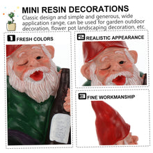 Load image into Gallery viewer, Healvian 3pcs Dwarf Shaped Resin Garden Ornament Decoration Funny Gnome Statue for Home Lawn Doll Artwork Unique Landscape Accessory