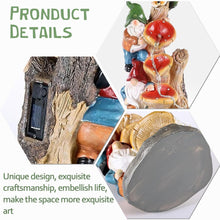Load image into Gallery viewer, 10.8'' Garden Gnome Statue with Solar Lights – Funny Outdoor Gnomes for Yard, Lawn, Patio or Porch, Resin Gnome Figurines with LED Lights, Housewarming Garden Gifts for Mom, Dad, Women, Grandparents