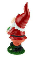 Load image into Gallery viewer, CLEVER GARDEN Garden Gnome Statue Outdoor Décor, 11 Inch Tall Resin Figurine, Bouquet