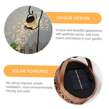 Load image into Gallery viewer, Happyyami 1set Garden Decorative Waterfall Lamp Shepherd Hook Outdoor Art Light for Garden Decoration Patio and Tree Lighting Unique Watering Can Design Battery Not Included