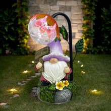 Load image into Gallery viewer, Maikall Rish Garden Gnomes Outdoor Statue with Solar Lights Welcome Gnome Home Garden Decor Mom Gifts for Yard Patio Home Garden