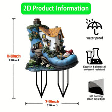 Load image into Gallery viewer, Garden Hanging Ornament Acrylic Gnome Shoe Yard Art Indoor Outdoor Decorative Unique Design For Home Patio (Blue, 30X20cm)
