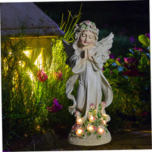 Load image into Gallery viewer, Garden Decor Angel Statue Outdoor Solar Garden Lights Waterproof Solar Lights Fairy Figurine Resin Fairy Figures for Yard Lawn Decor Style1
