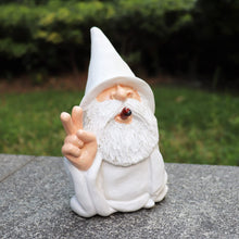 Load image into Gallery viewer, Tirifer Garden Gnome Wizard 3D Dwarves, Polyresin Outdoor Sculpture Victory Gesture Statue Figurine Art Decoration for Lawn Yard Balcony Porch Patio