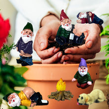 Load image into Gallery viewer, Wetufin 9pcs Drunk Gnomes Miniature Garden Gnomes Mini Funny Gnome Statues Resin Gnome Fairy Gnomes Garden Decorations Miniature Gnomes for Fairy Garden, Christmas Tree, Gift for Kids