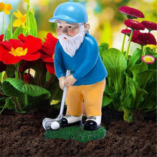Load image into Gallery viewer, MOOCOCO 8.3 Inch Golf Gnomes Statues,Outdoor Golf Playing Garden Gnome Statue,Patio Yard Lawn Desk Home Office Decoration,Resin Dwarfs Figurine,1 Pc