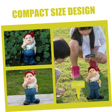 Load image into Gallery viewer, ibasenice 1Set Adorable Resin Gnome Statue Garden Gnome Ornaments for Home Decor for Festival and Landscaping Charming Design for Desktop Display