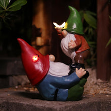 Load image into Gallery viewer, Ovewios Garden Gnomes Statues Outdoor, Funny Gnomes Figurine Playing Together Garden Sculpture& Statues Resin Ornament for Outdoor Patio Yard Lawn Porch Decor