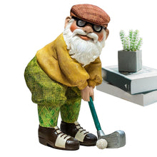Load image into Gallery viewer, Moageme Golfing Garden Statue, Golfer Garden Outdoor Figurine, Funny Golf Garden Statue Ornaments, Golf Dwarf Resin Handicrafts Decorations for Patio Yard Lawn Home
