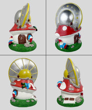 Load image into Gallery viewer, Gnometastic Gnomes - UFO Gnome, 8.85in, Mushroom House Garden Gnomes with Alien UFO Crash Landing - Funny Garden Gnomes Decorations for Yard and Outdoor Lawn Ornament and Fairy Garden Accessories